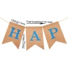 Factory direct supply for festival and birthday party decoration flags HAPPY 4th Linen swallow-tailed flag Specification image